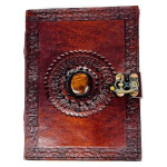 Kožený deník střední 18x13cm, ruční papír