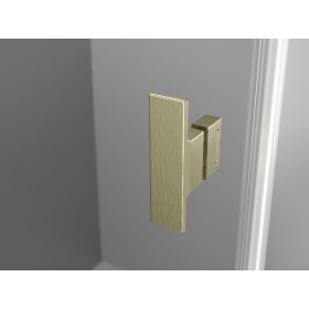 MEXEN/S - Mist T sprchový kout dveře křídlové 100 x 100, transparent, zlato kartáčovaná 8A4T-100-100-55-00