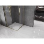 MEXEN/S - Velar L Duo sprchový kout, posuvné dveře 90 x 90, transparent, zlato 871-090-090-02-03-50