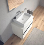 DURAVIT - Vero Air Umyvadlo 600x470 mm, s přepadem, bez otvoru pro baterii, WonderGliss, bílá 23506000281