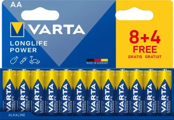 Varta Longlife Power AA 12 ks (8+4) / Baterie / 1.5V / alkalická (04906121772)
