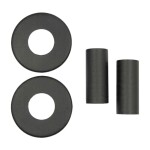 CERANO - Koupelnový radiátorový set Arlen - ústřední vytápění - boční připojení - 558W - černá matná - 1800x300 mm CER-416458
