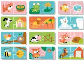 DODO Puzzle Zvířátka a jejich obydlí