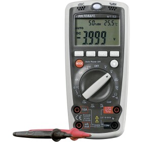 Digitální multitester MT-52 VOLTCRAFT® - skutečně všestranný měřicí přístroj s teplotním čidlem typu K, senzory pro měření vlhkosti, hladiny hluku a intenzity