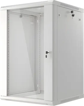 Lanberg WF01-6618-10S šedá / Nástěnný rozvaděč / 19" / 18U / 600×600 mm / Flat pack (WF01-6618-10S)