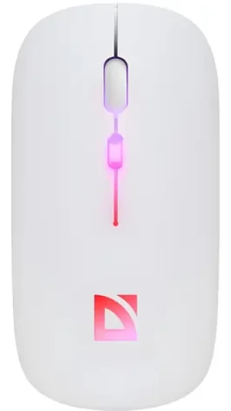 Defender Touch MM-997 bílá / Bezdrátová optická myš / Tichý klik / 800/1200/1600 DPI / Nabíjecí baterie (52998)