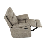 TV a relaxační křeslo s manuálním ovládáním, potah lanýžová látka v dekoru vintage