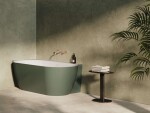 RAVAK - Freedom Corner II Tec Vana 175x86 cm, levá, Grey Green/bílá CC91200000
