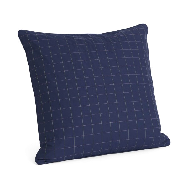 HAY Prošívaný polštář Dori Midnight blue 60 × 60 cm, modrá barva, textil
