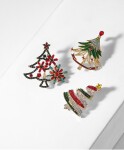 Vánoční brož Swarovski Elements Arnoita - vánoční stromeček, Barevná/více barev