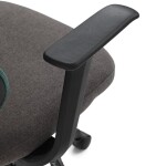 Židle kancelářská, látka zelená, houpací mechanismus, kolečka pro tvrdé povrchy