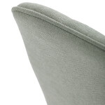 Židle jídelní, zelená látka, šedé kovové nohy