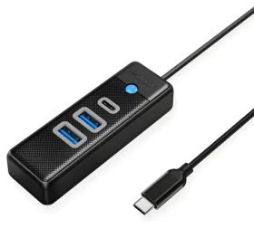 Orico PWC2U-C3 černá / USB hub / 2x USB-A 3.0 / 1x USB-C 3.0