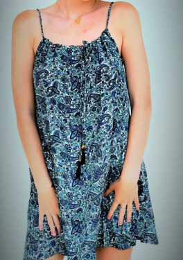 Dámská tunika LS778 modro-zelená - Pink Planet L