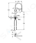 GROHE - Essence Dřezová baterie s flexibilním ramenem s přepínačem, supersteel 30294DC0