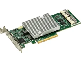 Supermicro AOC-S4116L-H16IR-96DD-O / RAID řadič / 4x NVMe + 16x SAS4 / RAID 0,1,5,6,10 / PCIe x8 Gen4 / 4GB cache (AOC-S4116L-H16IR-96DD-O)