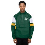 New Era Pánská bunda Oakland Athletics MLB Athletics Quarter Zip Windbreaker Grün Velikost: S