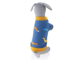 Pogo mikina pro psa s potiskem Barva: Modrá, Délka zad (cm): 28, Obvod hrudníku: 34 - 38 cm