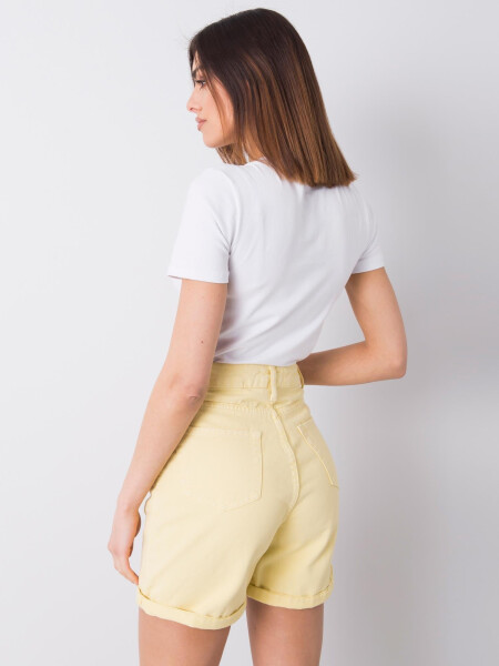 Dámské riflové kraťasy 7706 - RUE PARIS 42/XL Žlutá