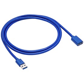 Akyga USB kabel USB-A zástrčka, USB-A zásuvka 1.80 m černá AK-USB-10