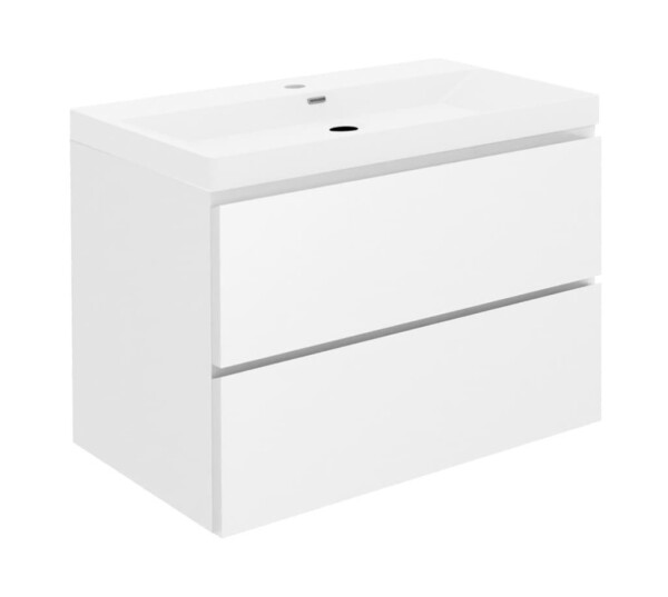 Koupelnová skříňka s umyvadlem SAT B-Way 79x50x45 cm bílá lesk BWAY280WU4 BWAY280WU4