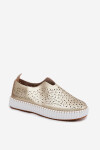 Otevřené Slip-on Sandály na Platformě Zlaté Glamma 40