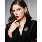 Exkluzivní květinová brož Swarovski Elements Alfonsa, Barevná/více barev