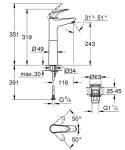 GROHE - Swift Umyvadlová baterie s výpustí Push-Open, chrom 24331001