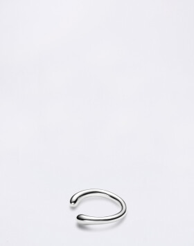 Maria Black Curl Ear Cuff Small Silver Silver