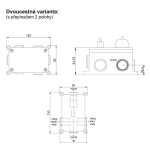 MEREO - Vanový set s termostatickou podomítkovou tlačítkovou baterií - 2-cestná - oválný kryt CB60106TB1