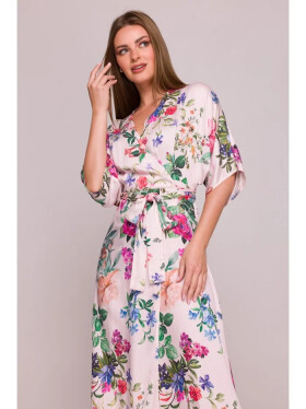 S405 Zavinovací maxi šaty s potiskem - model 1 EU XL