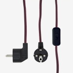 MADAM STOLTZ Stolní lampa Enamel Maroon, červená barva, kov