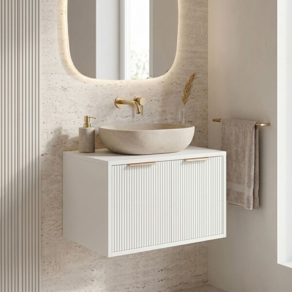 REA - Koupelnová skříňka pod umyvadlo Core 60cm White REA-M0400