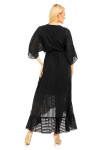 Lehké dámské šaty asymetrickou sukní černé Černá LULU&LOVE Černá