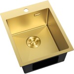 MEXEN - Solix ocelový dřez 1-bowl 400 x 500 mm, zlatá 6406401000-55