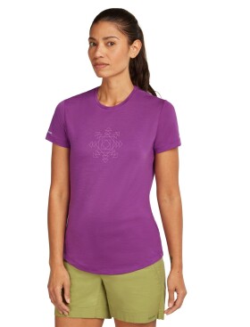 Dámské merino tričko s krátkým rukávem ICEBREAKER Wmns 125 Cool-Lite Sphere SS Tee Fusion, Passion velikost: XS