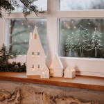 Räder Porcelánový svícen domeček High Roof 30,5 cm, bílá barva, porcelán