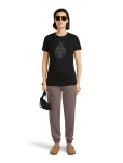 Dámské merino triko s krátkým rukávem ICEBREAKER Wmns 150 Tech Lite III SS Tee Hike Path, Black velikost: L