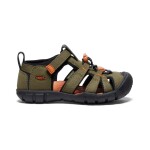 Chlapecké sandály KEEN SEACAMP II CNX dark olive/gold flame - 38