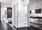 Aquatek Better R13 CHROM Sprchový kout čiré sklo 8mm, 100x80x195cm A152569