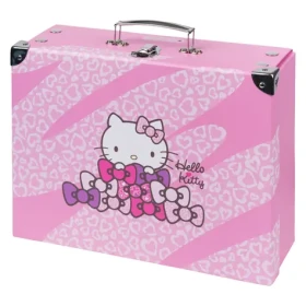BAAGL Hello Kitty Sweet Leopard / Skládací školní kufřík s kováním / 32.5 x 10.5 x 26 cm