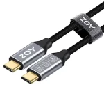 ZOY ZCCC2 2m černo-stříbrná / USB kabel / USB-C (M) - USB-C (M) (ZCCC2)