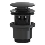 CERANO Umyvadlová výpusť - 5/4“ click-clack s přepadem - plast - 35/50mm - černá matná