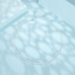Elenys stříbrný perlový pozlacený náhrdelník Pearl 18K bílé zlato