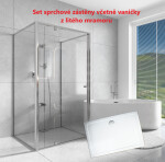 H K - Třístěnný sprchový kout Style U3 90x100x90 L/P varianta včetně sprchové vaničky z litého mramoru SE-STYLEU39010090/THOR-10090