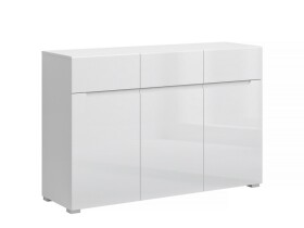 ARTEN (NANO Systems s.r.o.) Komoda YOLK-3D3S (Bílý lesk) KOMODA-YOLK-3D3S