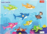 Trefl - Vkládačka - Dřevěná vkládačka Baby Shark