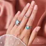 Royal Fashion stříbrný prsten GU-DR15554R-SILVER-AQUAMARINE-TOPAZ Velikost: 8 (EU: 57-58)