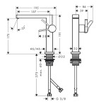 HANSGROHE - Tecturis E Umyvadlová baterie, CoolStart, EcoSmart+, kartáčovaný černý chrom 73041340