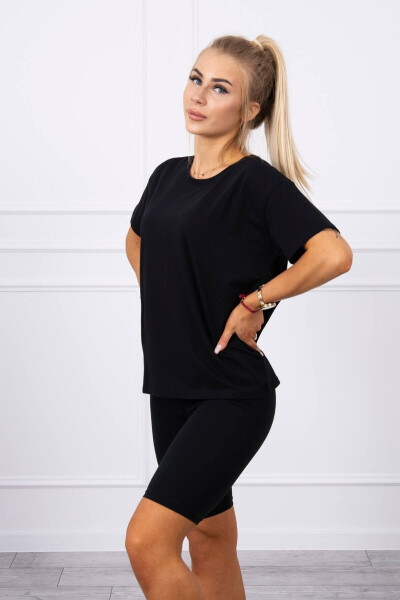 Set top+legíny černé UNI